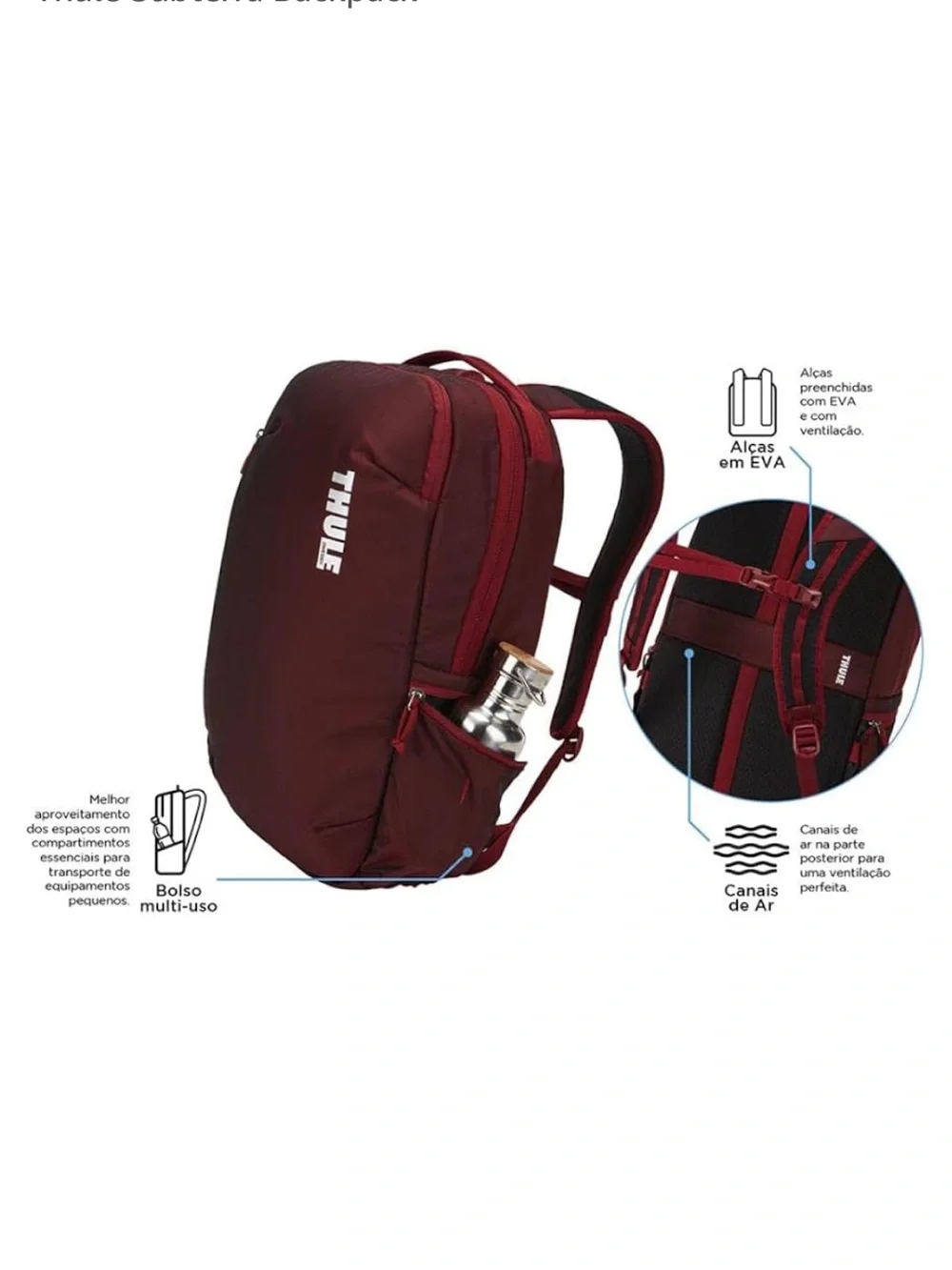 Thule Subterra Ember Backpack, Laptop pocket, 23l